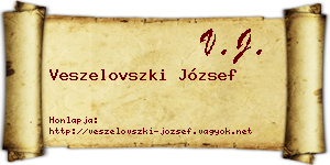 Veszelovszki József névjegykártya