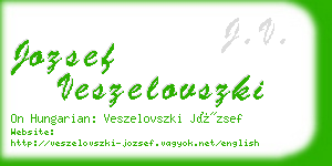 jozsef veszelovszki business card